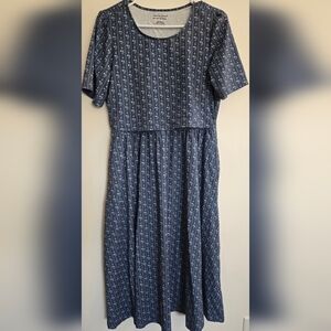 Super Cute Dresses L Blue Nursing Dress